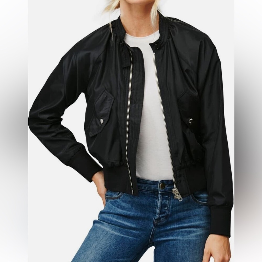 Free People midnight bomber jacket, XS
